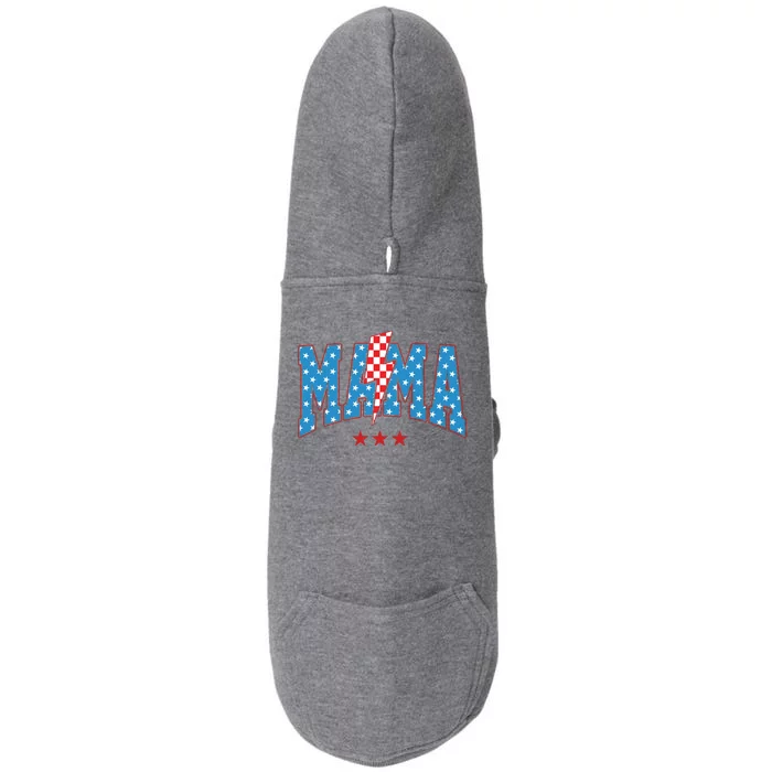 Mama 4th Of July Usa Festive Doggie 3-End Fleece Hoodie