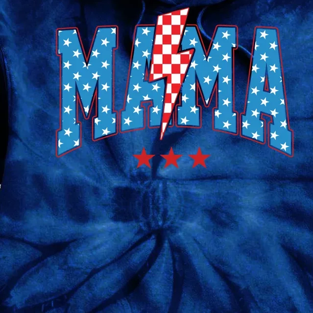 Mama 4th Of July Usa Festive Tie Dye Hoodie