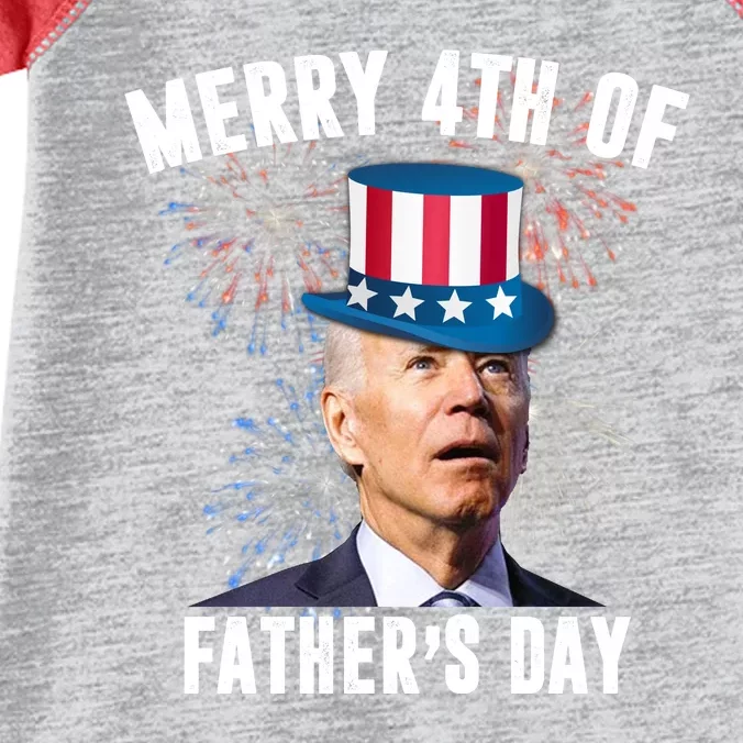 Merry 4th Of Father's Day Joe Biden Funny Gift For Dad Infant Baby Jersey Bodysuit