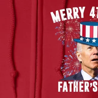 Merry 4th Of Father's Day Joe Biden Funny Gift For Dad Full Zip Hoodie