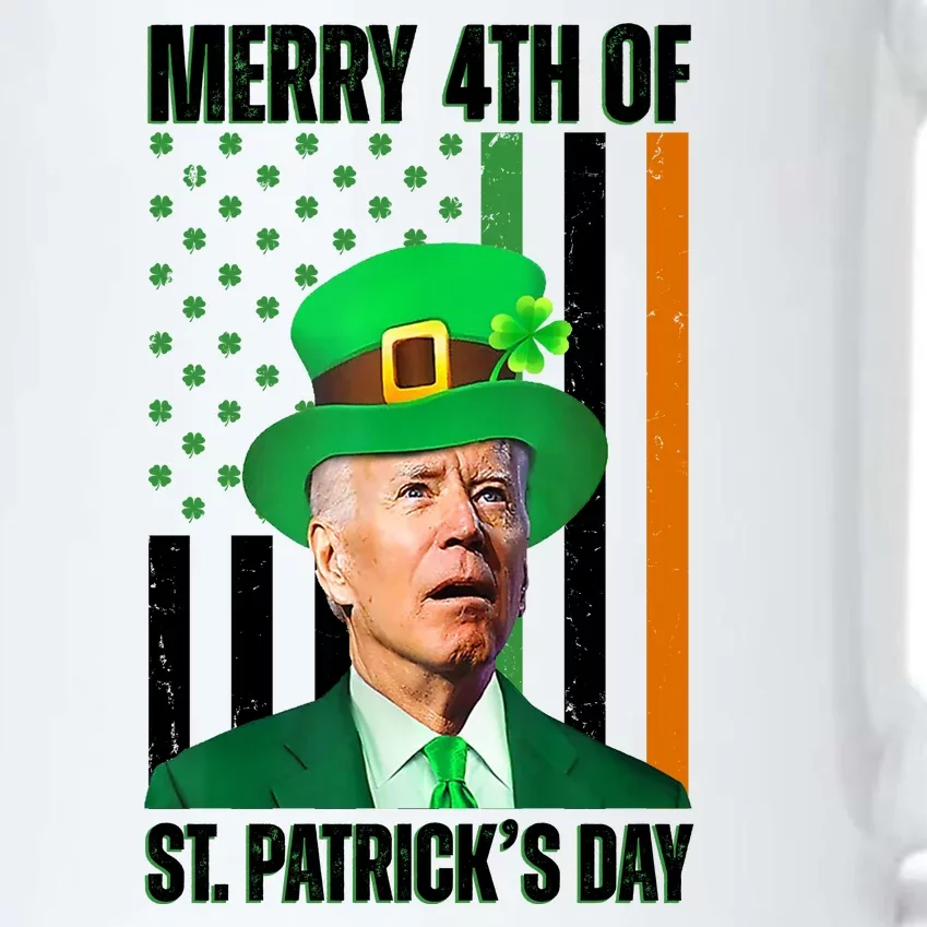 Merry 4th Of St Patricks Day Joe Biden Funny Holiday Black Color Changing Mug