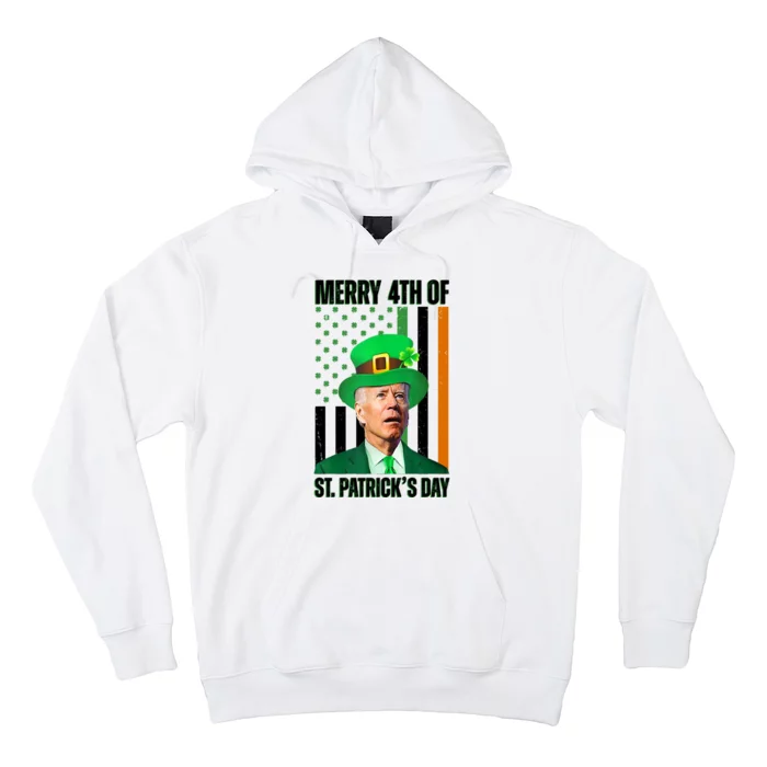 Merry 4th Of St Patricks Day Joe Biden Funny Holiday Hoodie