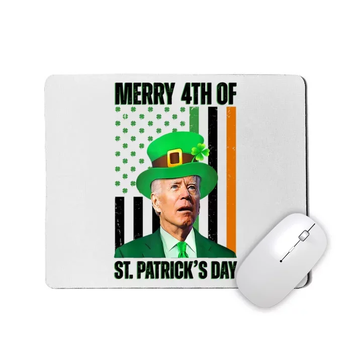 Merry 4th Of St Patricks Day Joe Biden Funny Holiday Mousepad