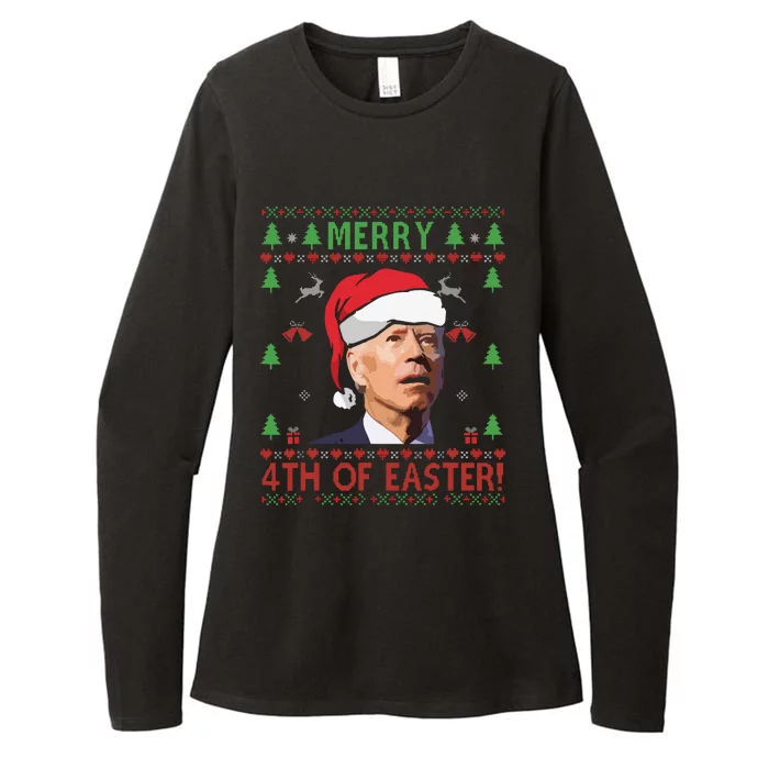 Merry 4th Of Easter Funny Joe Biden Christmas Womens CVC Long Sleeve Shirt