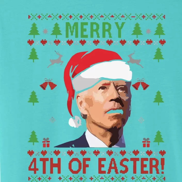 Merry 4th Of Easter Funny Joe Biden Christmas ChromaSoft Performance T-Shirt