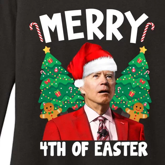 Merry 4th Of Easter Funny Joe Biden Holiday Womens CVC Long Sleeve Shirt