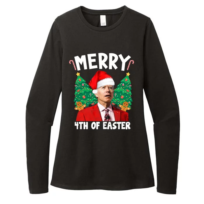 Merry 4th Of Easter Funny Joe Biden Holiday Womens CVC Long Sleeve Shirt