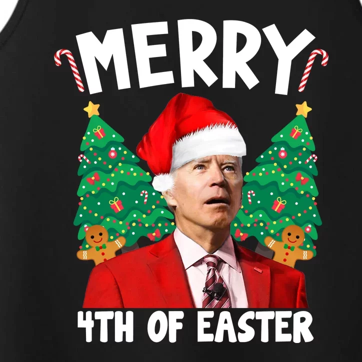 Merry 4th Of Easter Funny Joe Biden Holiday Performance Tank