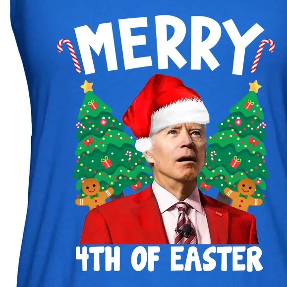 Merry 4th Of Easter Funny Joe Biden Holiday Ladies Essential Flowy Tank