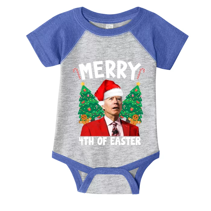 Merry 4th Of Easter Funny Joe Biden Holiday Infant Baby Jersey Bodysuit