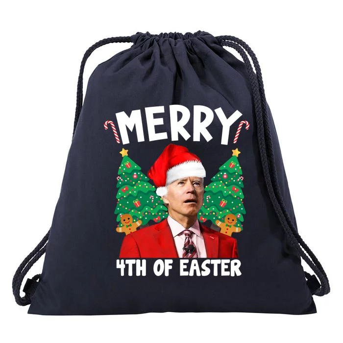 Merry 4th Of Easter Funny Joe Biden Holiday Drawstring Bag