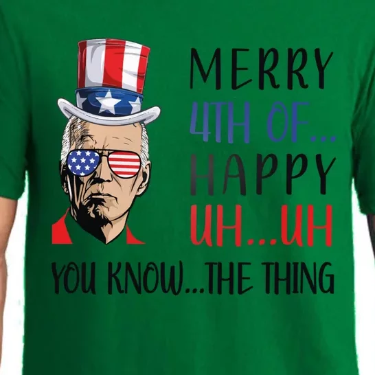 Merry 4th Of You Know The Thing Joe Biden Fourth 4th Of July Cute Gift Pajama Set