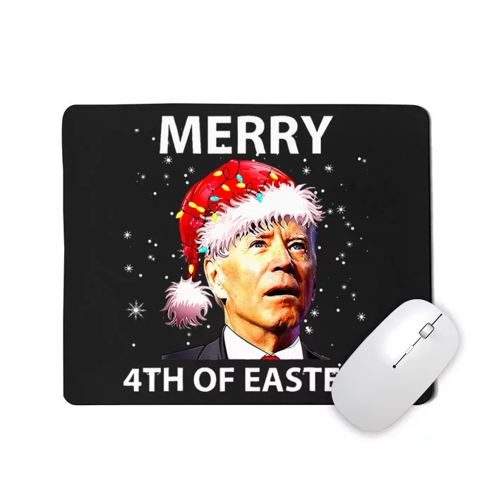 Merry 4th Of Easter Funny Joe Biden Christmas Ugly Sweater Mousepad