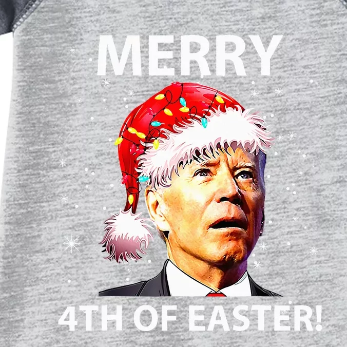 Merry 4th Of Easter Funny Joe Biden Christmas Ugly Sweater Infant Baby Jersey Bodysuit