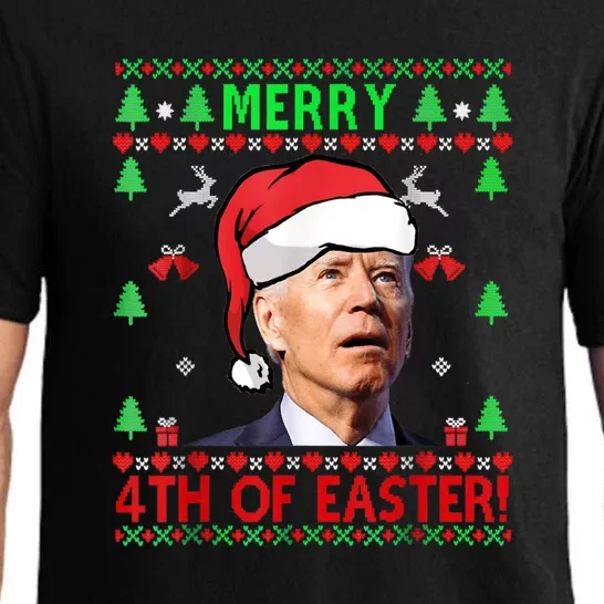 Merry 4th Of Easter Funny Joe Biden Christmas Ugly Pajama Set