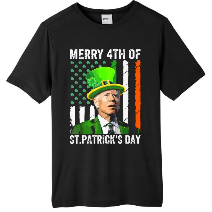 Merry 4th Of St Patricks Day Joe Biden Leprechaun Hat Funny ChromaSoft Performance T-Shirt