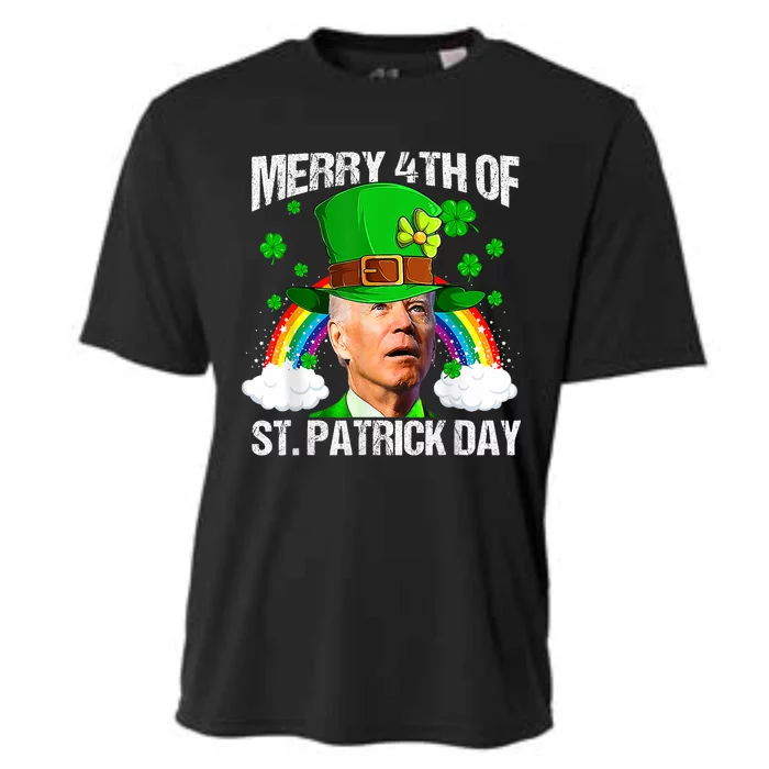 Merry 4th Of July Confused Funny Joe Biden St Patricks Day Cooling Performance Crew T-Shirt