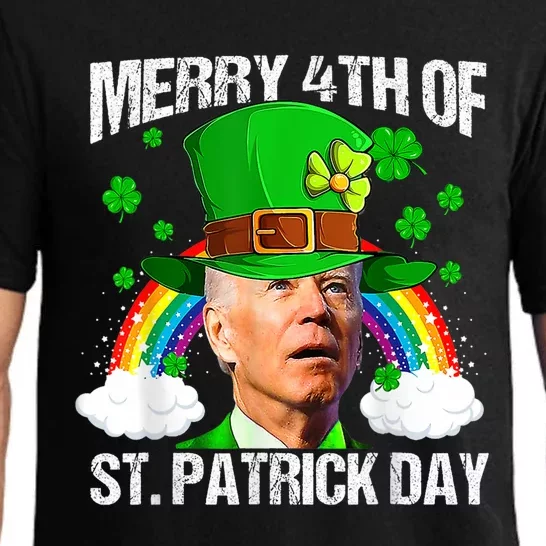 Merry 4th Of July Confused Funny Joe Biden St Patricks Day Pajama Set