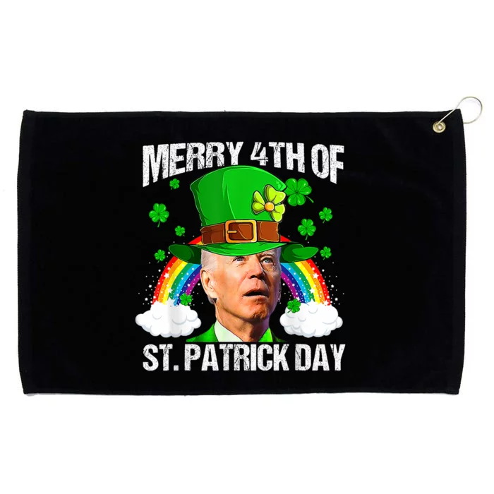 Merry 4th Of July Confused Funny Joe Biden St Patricks Day Grommeted Golf Towel