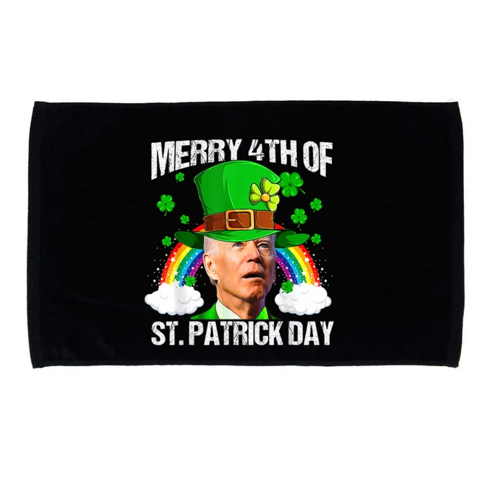 Merry 4th Of July Confused Funny Joe Biden St Patricks Day Microfiber Hand Towel