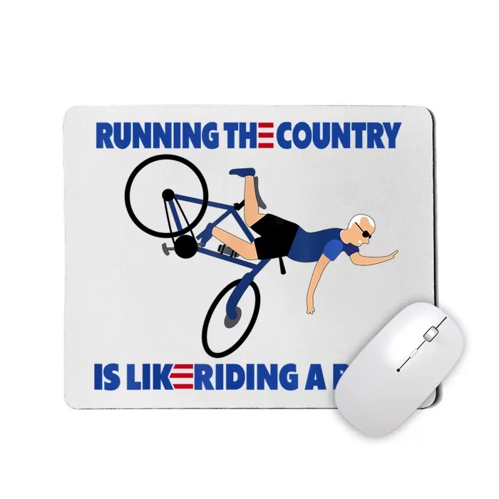 Merry 4th Of July Biden Bike Bicycle Falls Off Anti Biden Mousepad