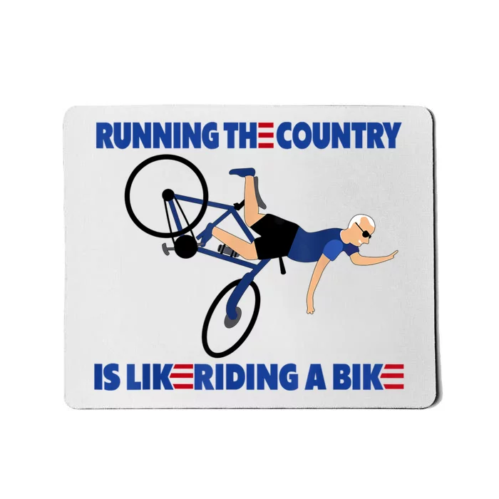 Merry 4th Of July Biden Bike Bicycle Falls Off Anti Biden Mousepad