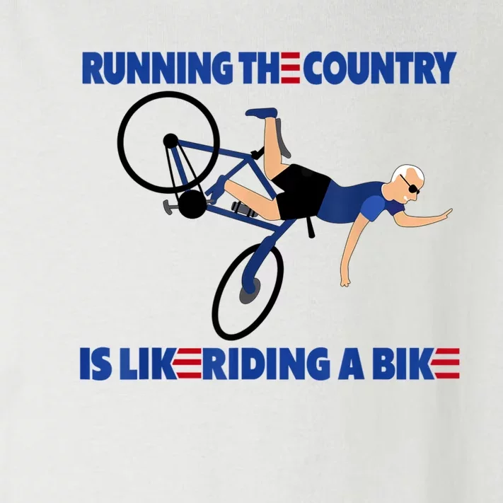 Merry 4th Of July Biden Bike Bicycle Falls Off Anti Biden Toddler Long Sleeve Shirt