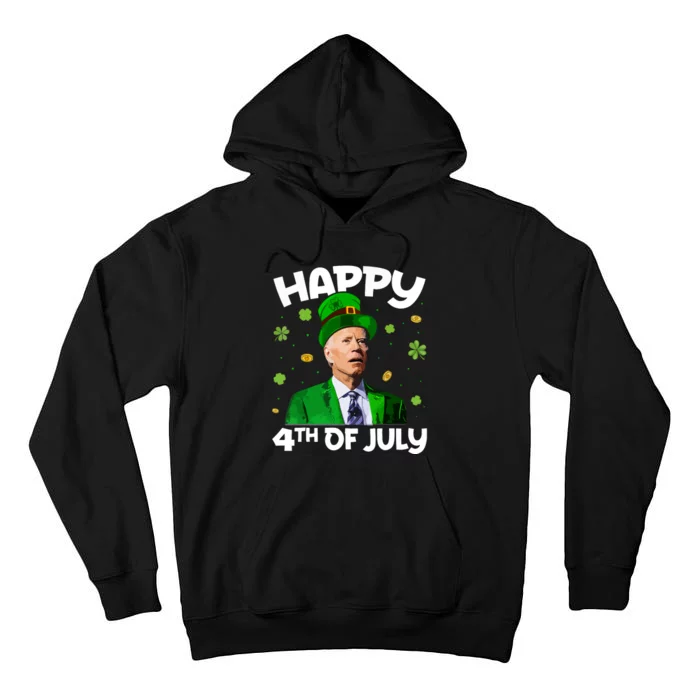 Merry 4th Of St Patricks Day Joe Biden Leprechaun Hat Tall Hoodie