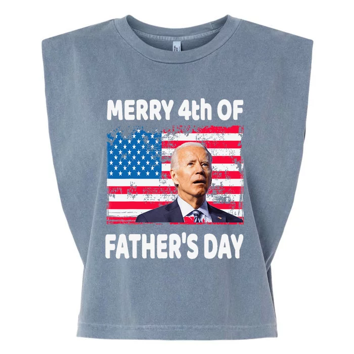 Merry 4th of July Father's Day 4th of July Garment-Dyed Women's Muscle Tee