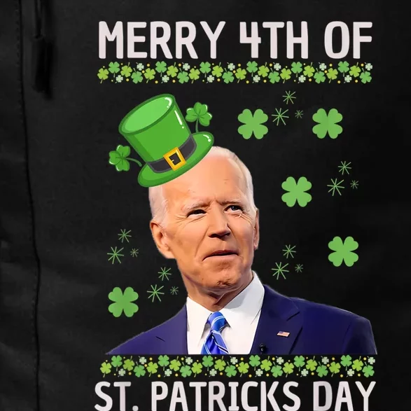 Merry 4th Of St Patricks Day Joe Biden Leprechaun Hat Daily Commute Backpack