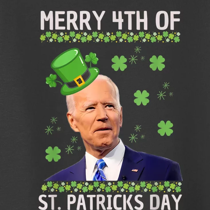 Merry 4th Of St Patricks Day Joe Biden Leprechaun Hat Toddler T-Shirt