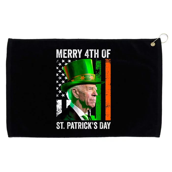 Merry 4th Of St Patricks Day Joe Biden Leprechaun Hat Grommeted Golf Towel