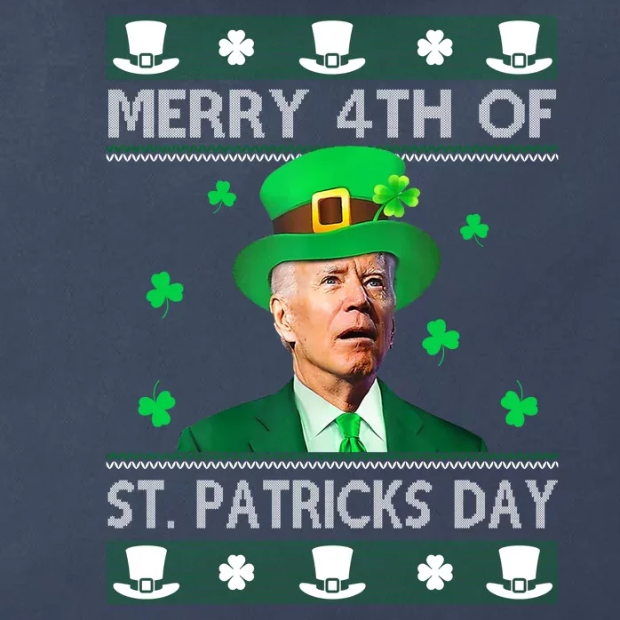 Merry 4th Of St Patrick's Day Funny Confused Joe Biden Zip Tote Bag