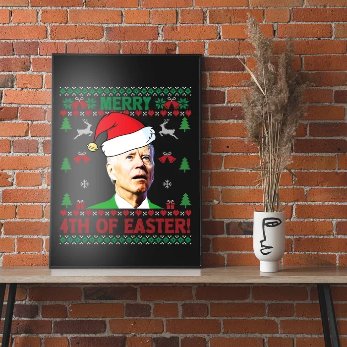 Merry 4th Of Easter Funny Joe Biden Christmas Poster