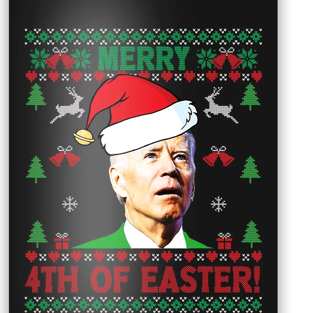 Merry 4th Of Easter Funny Joe Biden Christmas Poster