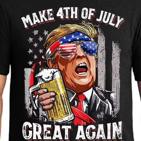 Make 4th Of July Great Again Trump Pajama Set