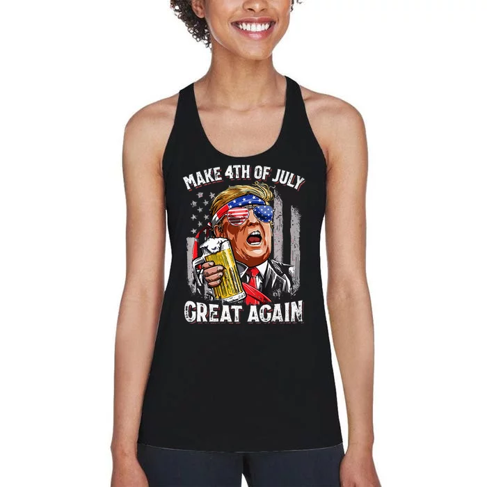 Make 4th Of July Great Again Trump Women's Racerback Tank