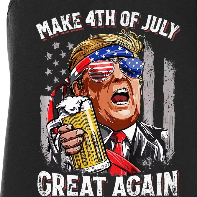 Make 4th Of July Great Again Trump Women's Racerback Tank