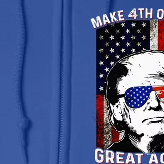 Make 4th Of July Great Again Trump Full Zip Hoodie