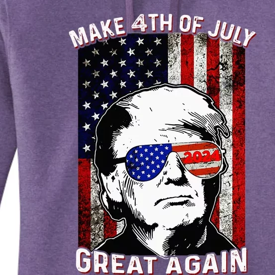 Make 4th Of July Great Again Trump Women's Pullover Hoodie