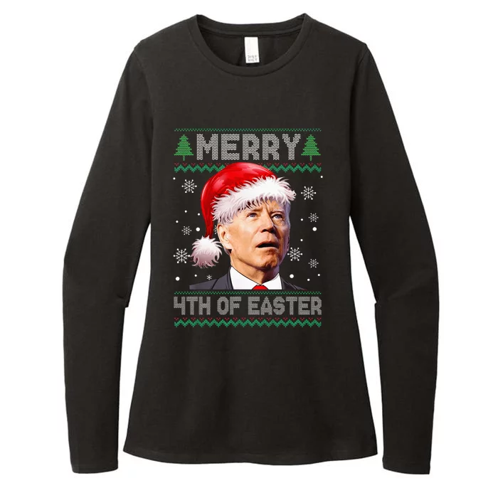 Merry 4th Of Easter Funny Christmas Ugly Sweater Womens CVC Long Sleeve Shirt