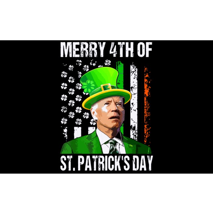 Merry 4th Of St Patricks Day Funny Joe Biden Leprechaun Hat Bumper Sticker