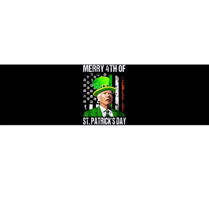 Merry 4th Of St Patricks Day Funny Joe Biden Leprechaun Hat Bumper Sticker