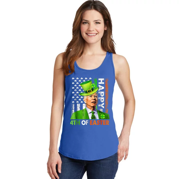 Merry 4th Of St Patricks Day Joe Biden Leprechaun Hat Clover Gift Ladies Essential Tank