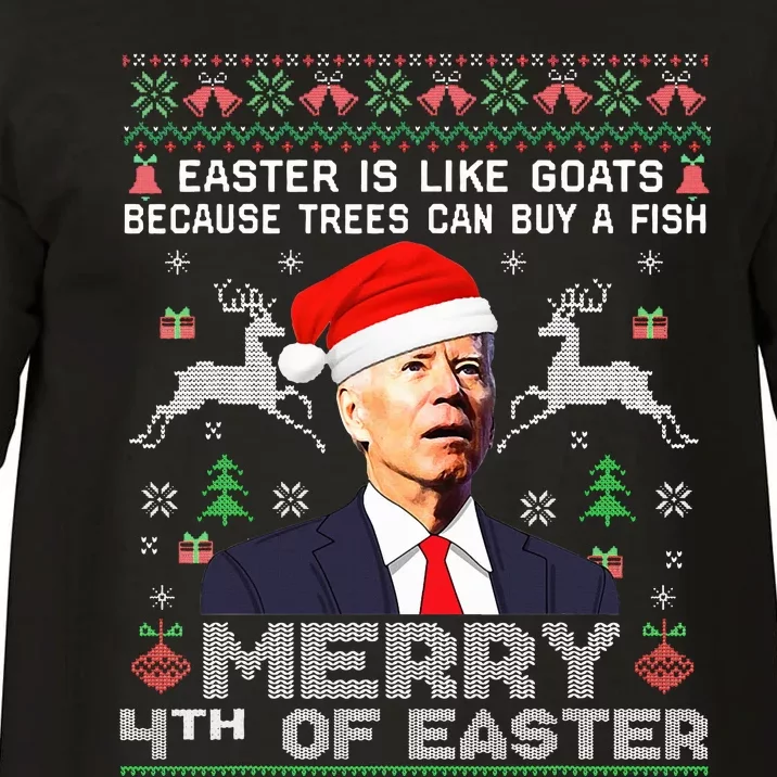 Merry 4th Of Easter Funny Biden Ugly Christmas Sweater Comfort Colors T-Shirt