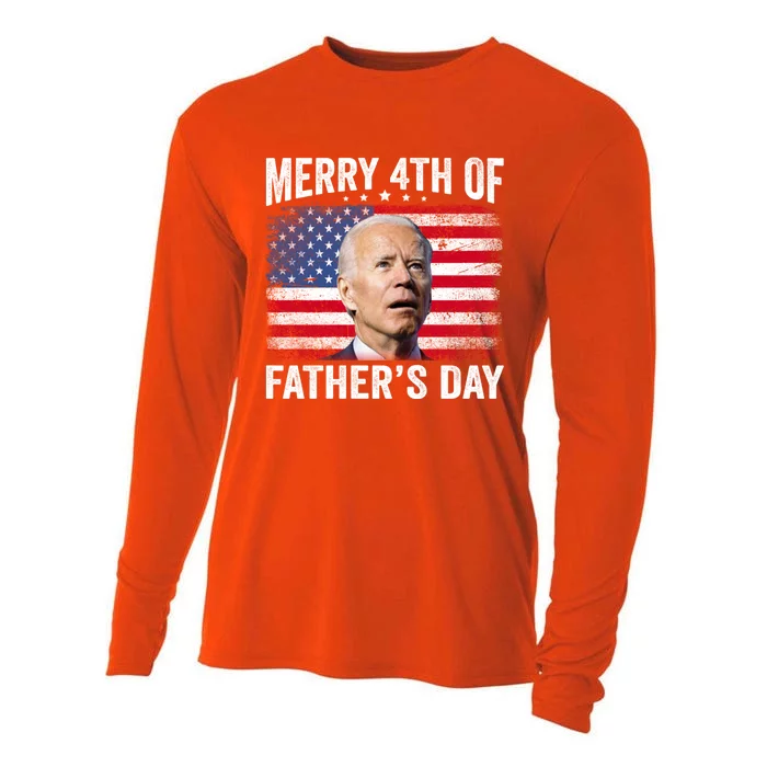 Merry 4th Of July Shirts Fathers Day 4th Of July Cooling Performance Long Sleeve Crew