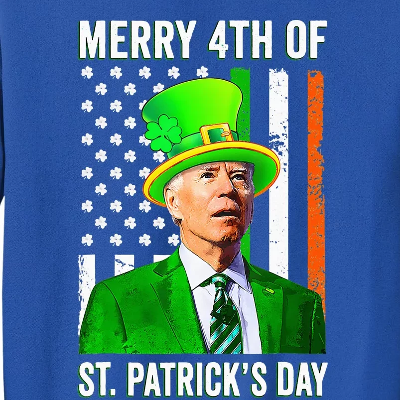 Merry 4th Of St Patrick's Day Joe Biden Leprechaun Hat Sweatshirt