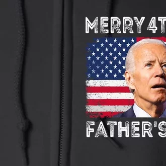 Merry 4th Of July Fathers Day 4th Of July Full Zip Hoodie