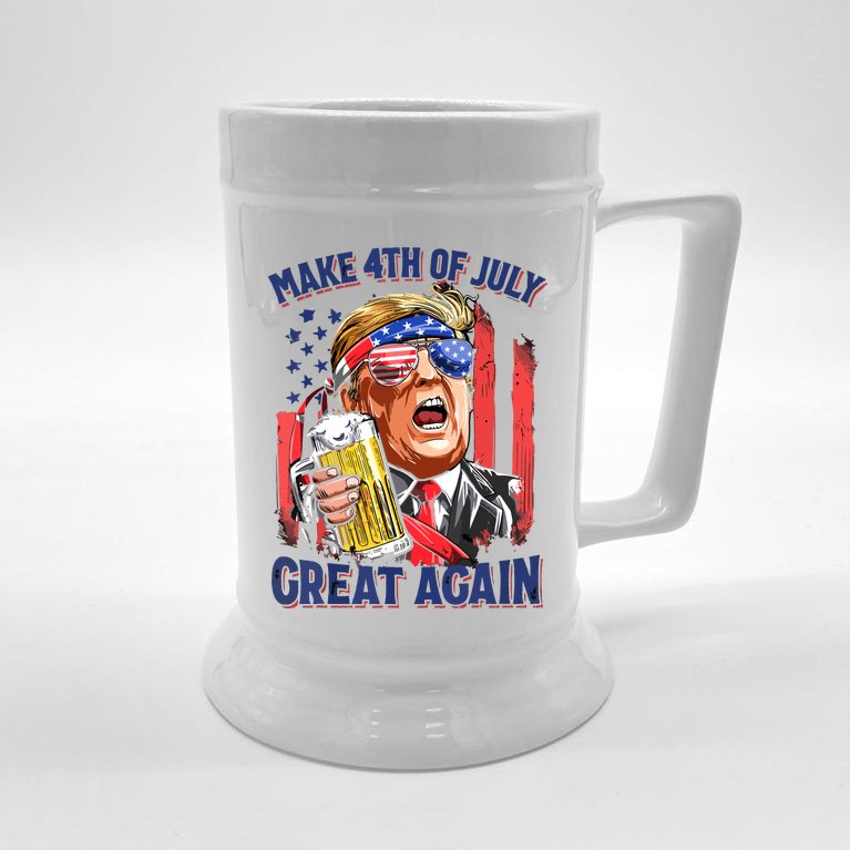Make 4th Of July Great Again Trump Beer Mug Retro Beer Stein