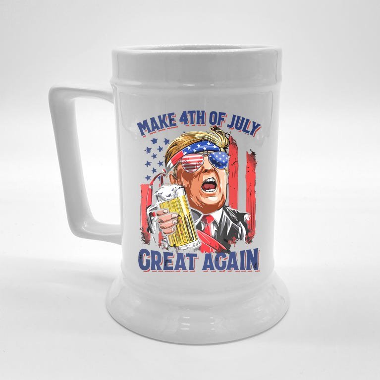Make 4th Of July Great Again Trump Beer Mug Retro Beer Stein